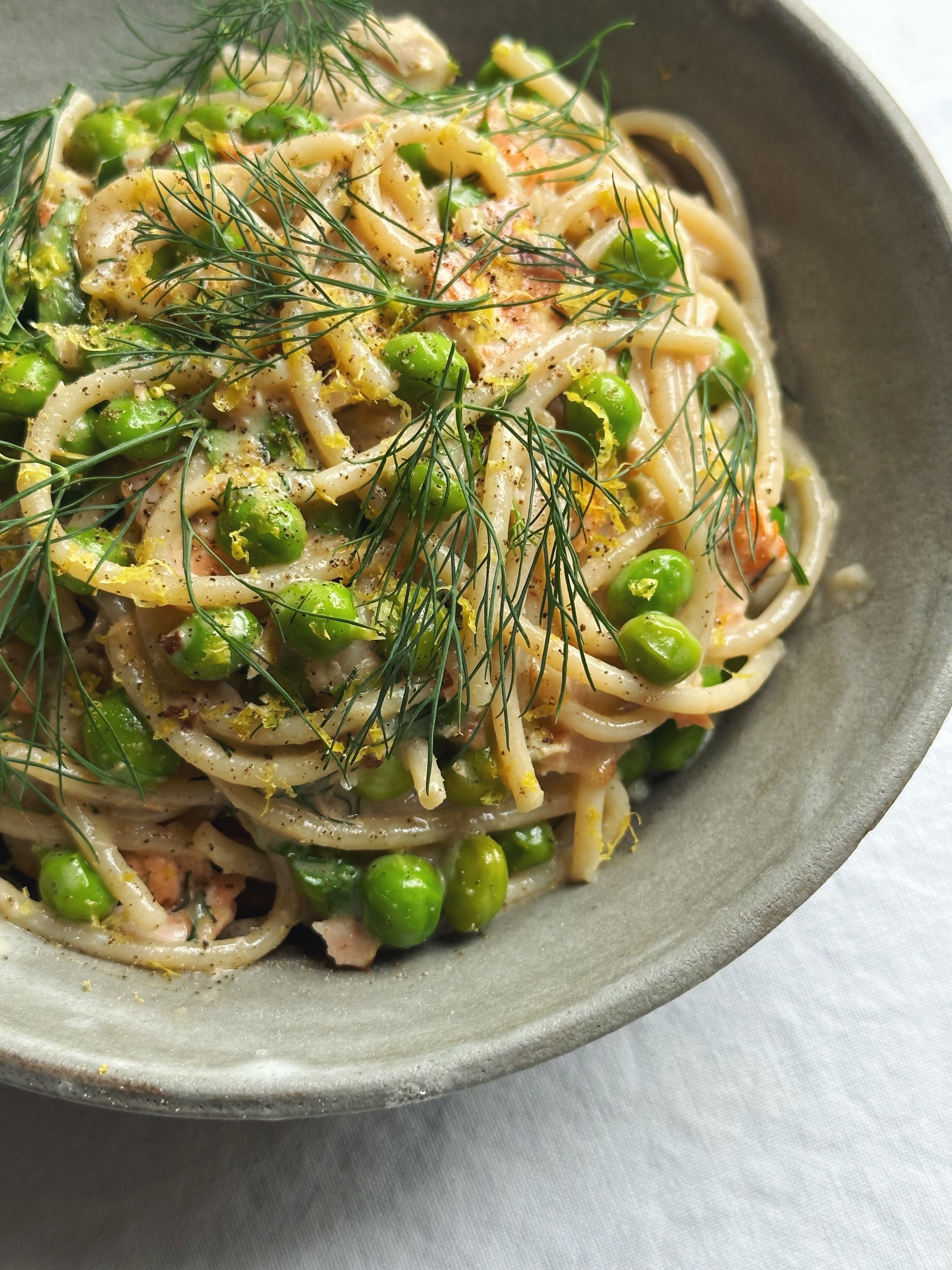 Hot Smoked Salmon Pasta