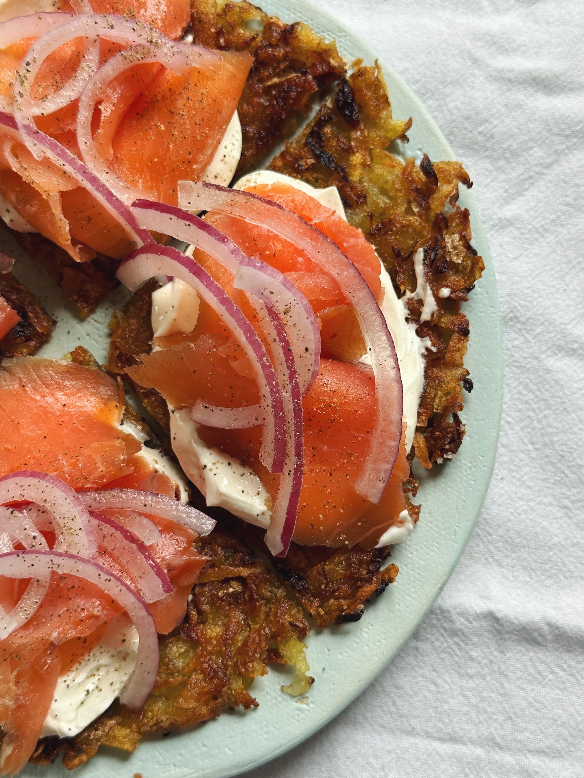 Lacy Potatoes and Cold Smoked Salmon